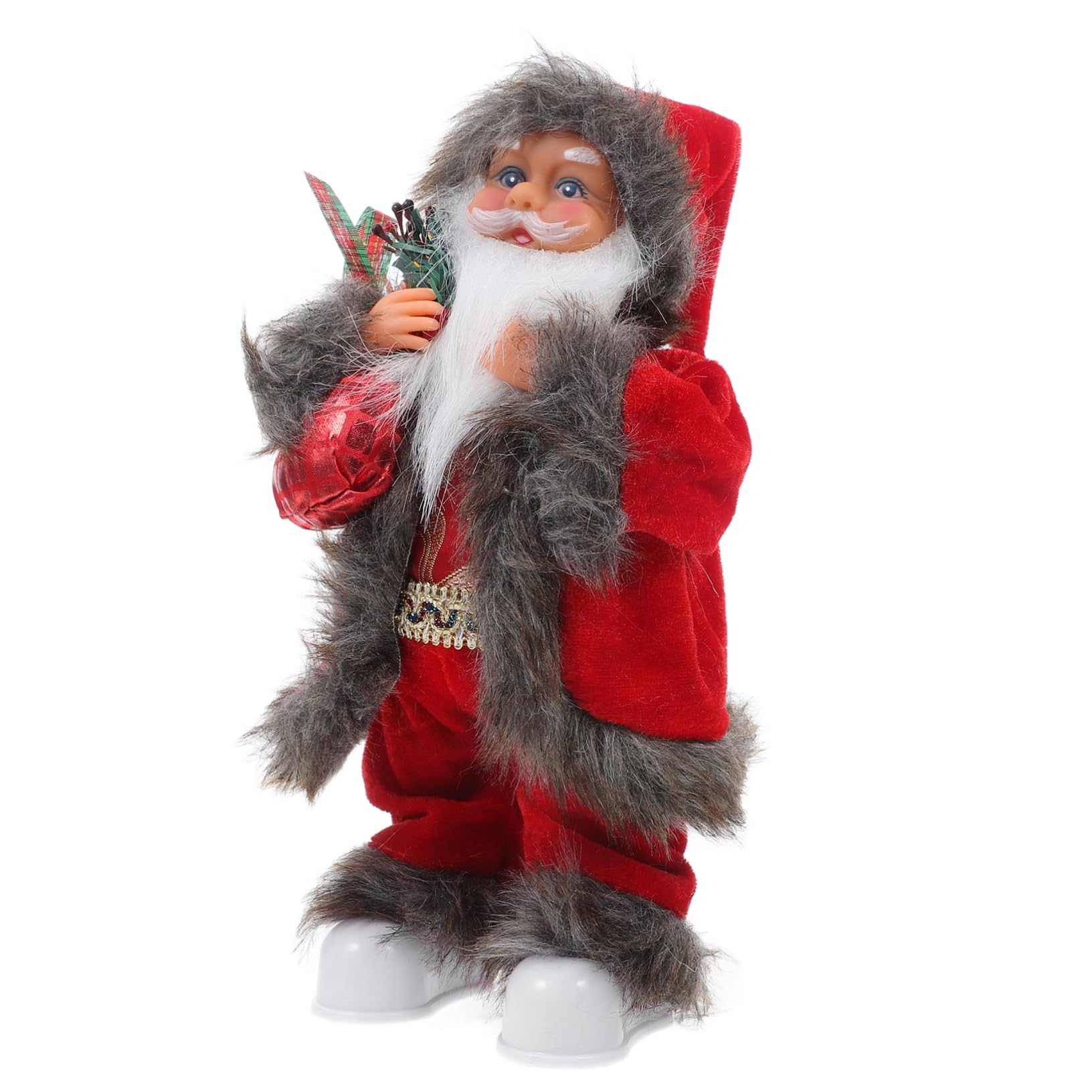 Statuina Di Babbo Natale Di Natale Elettrica in Piedi Ornamento Da Tavolo Decorazione Natalizia Per Casa