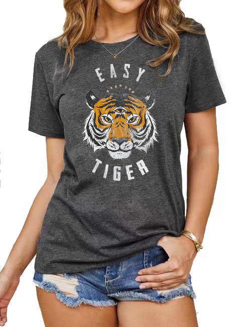 BeopjeskWomens Summer Giraffe Printed T-Shirt Funny Cute Animal Graphic Tees Tops