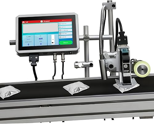 Miniatura 6 de PEKOKO Impresora de inyección de tinta industrial LBX1000 Plus codificador de lotes en línea y equipo de codificación automática y marcado para