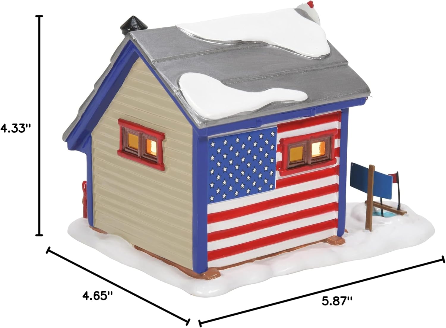 Department 56 Snow Village The Proud Angler Best Spot Lit Building, 4.33 Inch, Multicolor