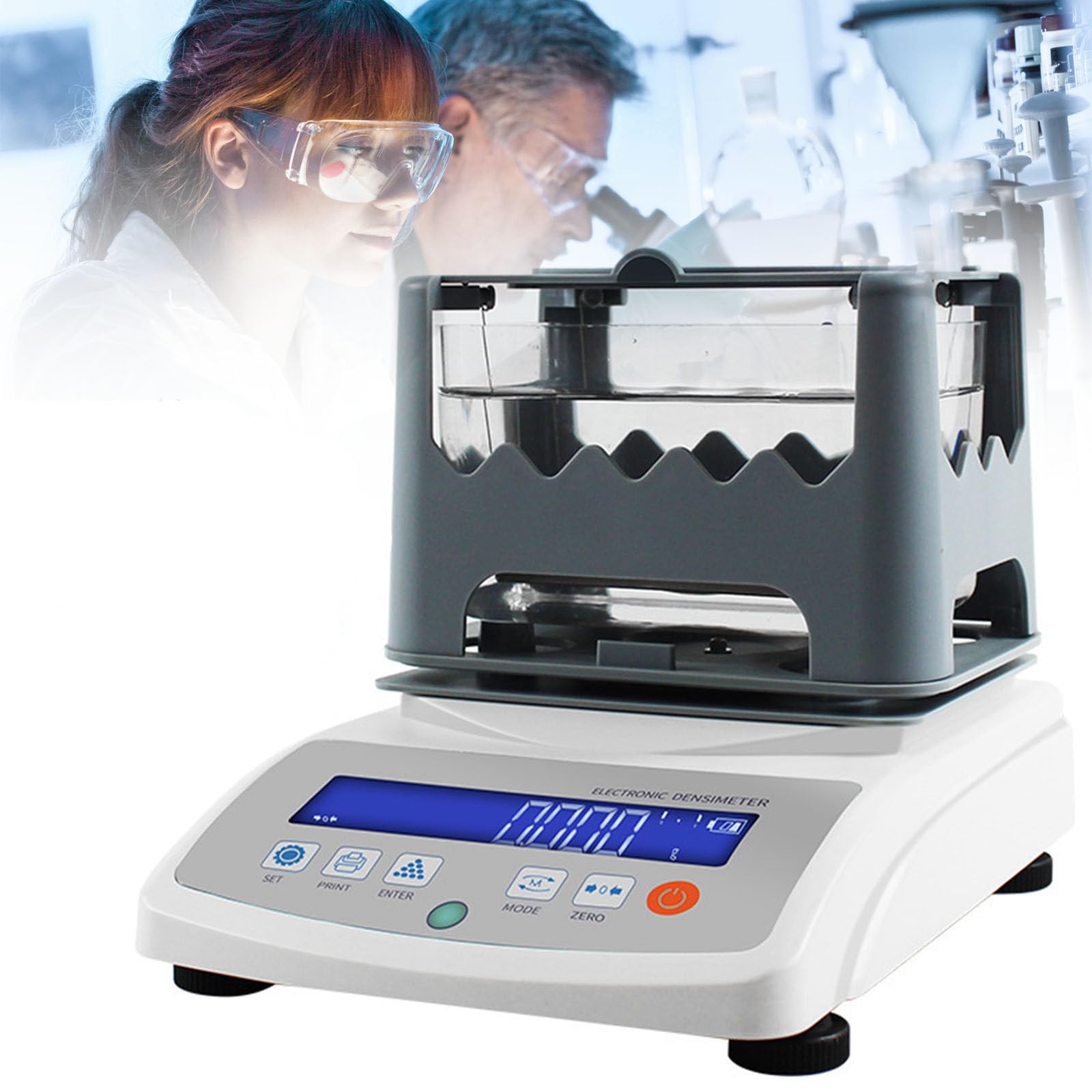 Medidor electrónico de Densidad de sólidos, densímetro Digital de Alta precisión, comprobador Digital de Densidad de sólidos, comprobador de pureza de Oro para Laboratorio Industrial,300A