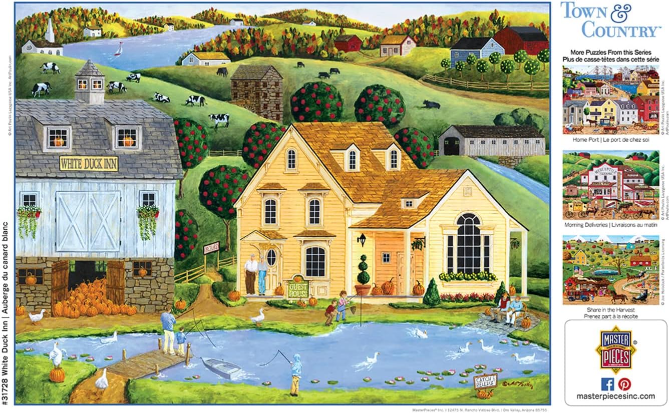 MasterPieces 300 Piece EZ Grip Jigsaw Puzzle - The White Duck Inn - 18"x24"