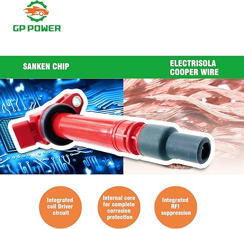 Miniatura 3 de Bobinas de encendido UF507 UF587 UF630 9091902256 90919A2005 Juego de 8 compatibles con Toyota Tundra Sequoia Land Cruiser Lexus GX460 LS460 LS600H