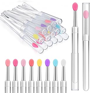 16 aplicadores de labios de silicona, cepillo...