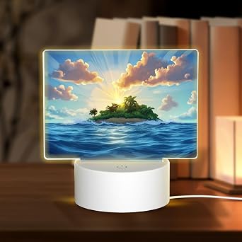 3D Night LED Light Lamp Bases Sky and sea Night Light Acrylic LED Night Lights Acrylic Table Lamp Led Note Board USB Decorative Lamp Base for Bedroom