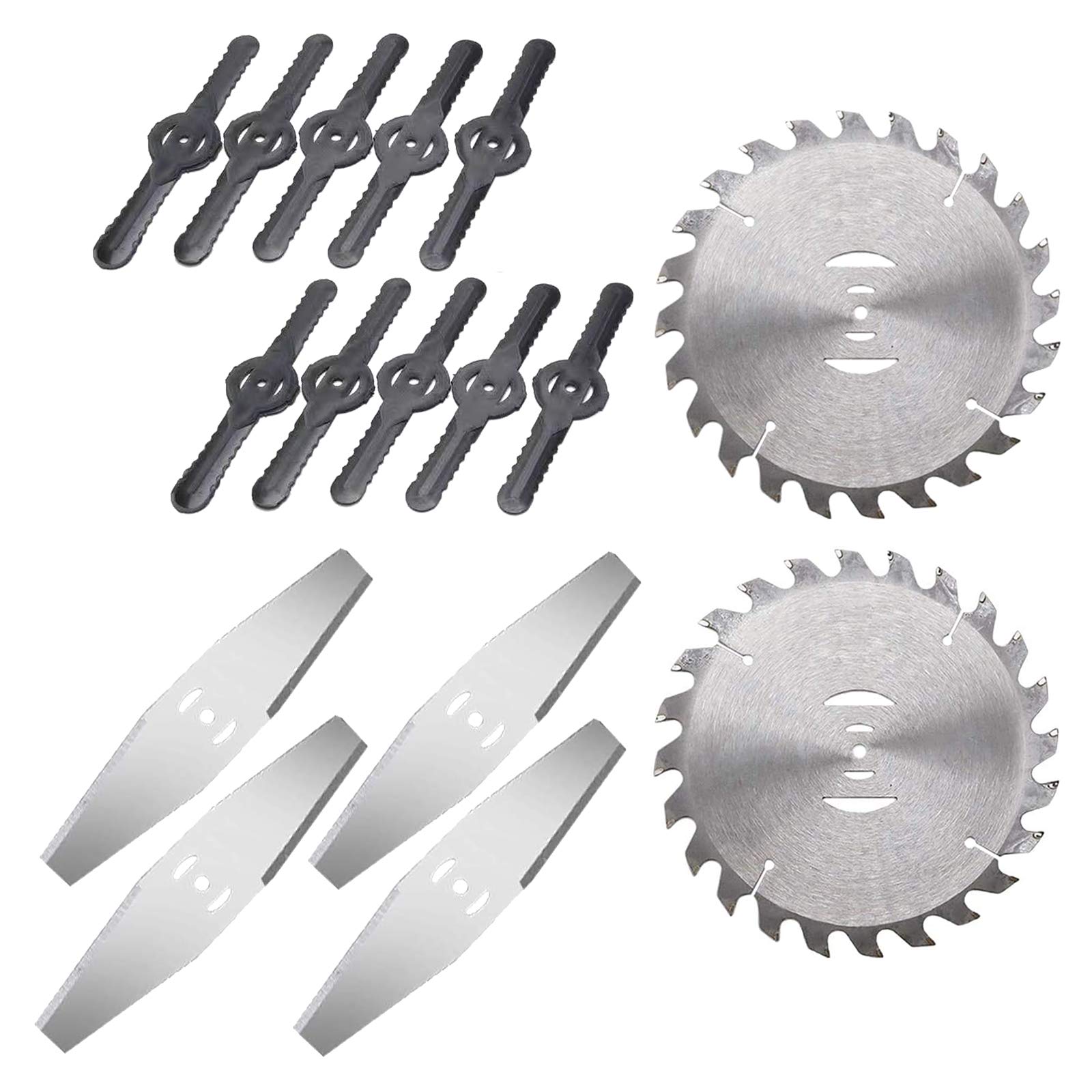 Yclty Grass Trimmer Blade Heads Replacements Lawn Mower Brush Cutter Blades Weed Eater Blade Heads, Teeth Blade & Stainless Steel Blade & Plastic Blade