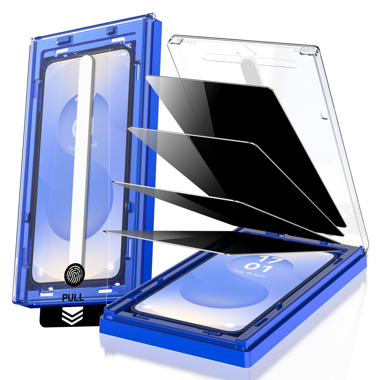 EZ-GLAZ-4 Pack for Samsung Galaxy S25/ S24 Privacy Screen Protector [6.2