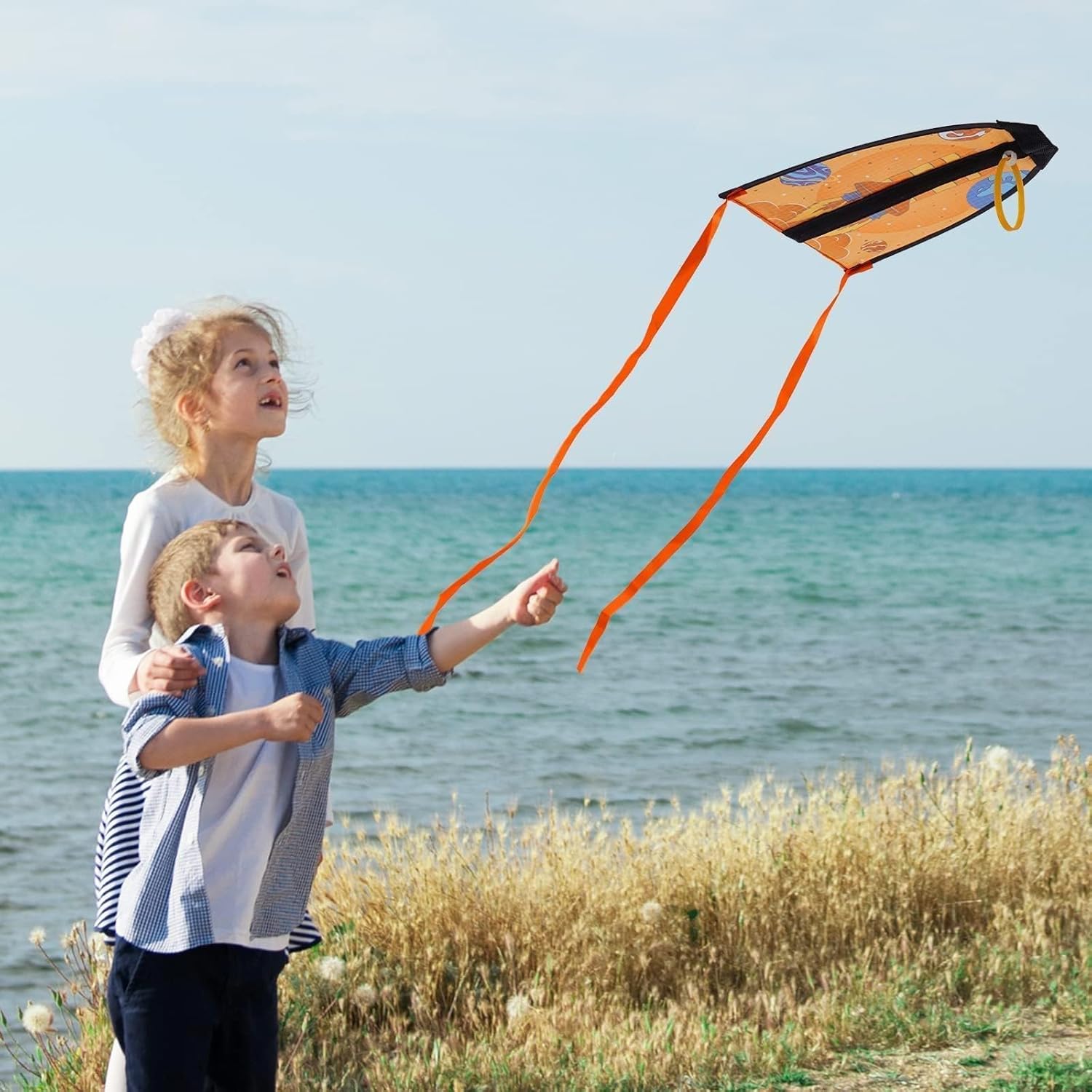 3 Pcs Mini Slingshot Kites - Thumb Ejection Kite Beach Toys Gift for Kids Teens Age 4-18 Years Old Easy to Fly Waterproof Stringless Beach Kite Small Funny Outdoor Sports Toy Dinosaur Rocket Style