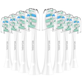 Replacement Brush Heads Compatible with Philips SoniCare Electric Toothbrushes, Dupont Bristles for Effective Cleaning, Snap-on System, 8 Pack, White - Amazon product rated Grade A