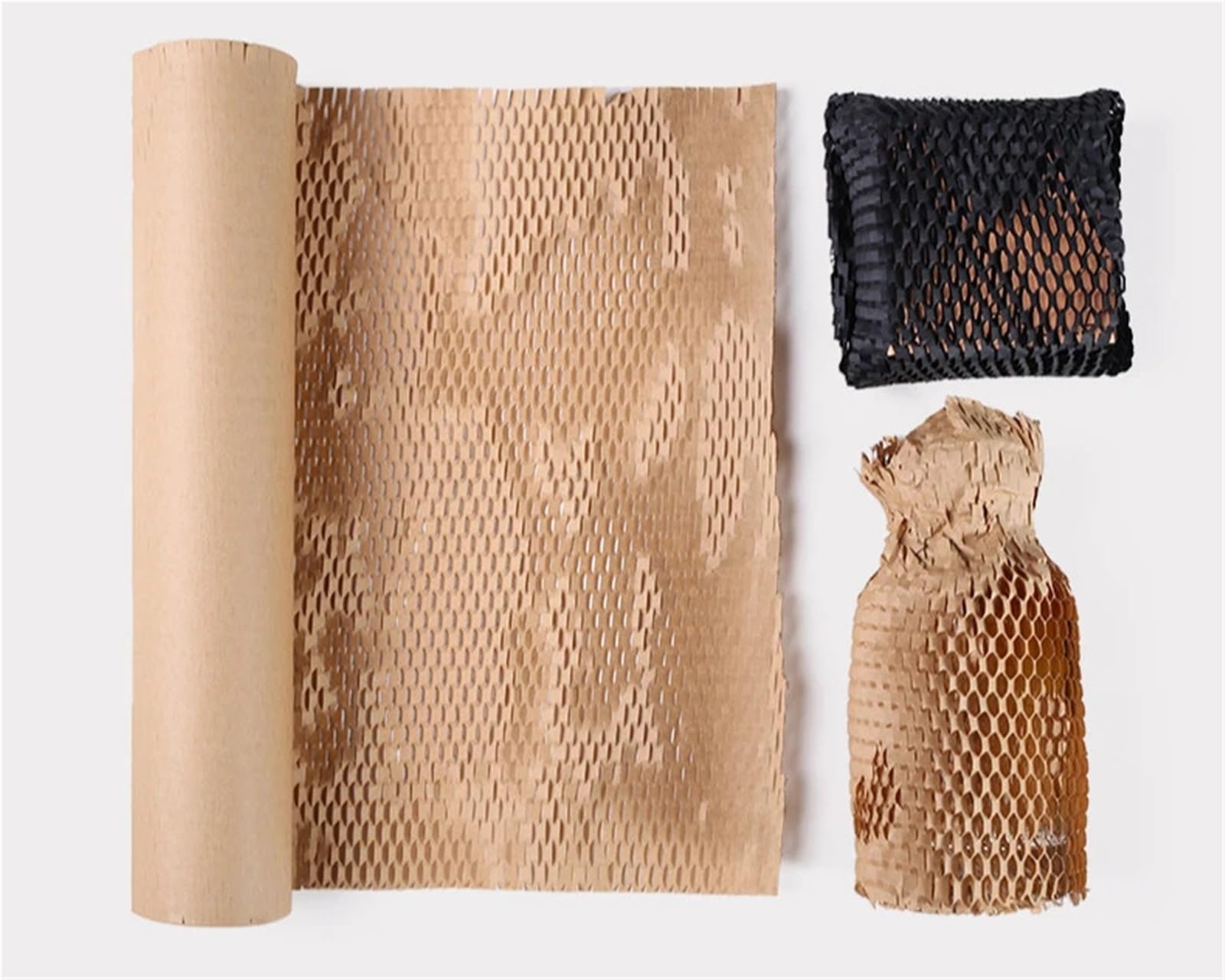 Folia bąbelkowa/papier pakowy, Rolka papieru o strukturze plastra miodu 30cm/38cm x 10-250m do pakowania i prezentów(38cm*250m)
