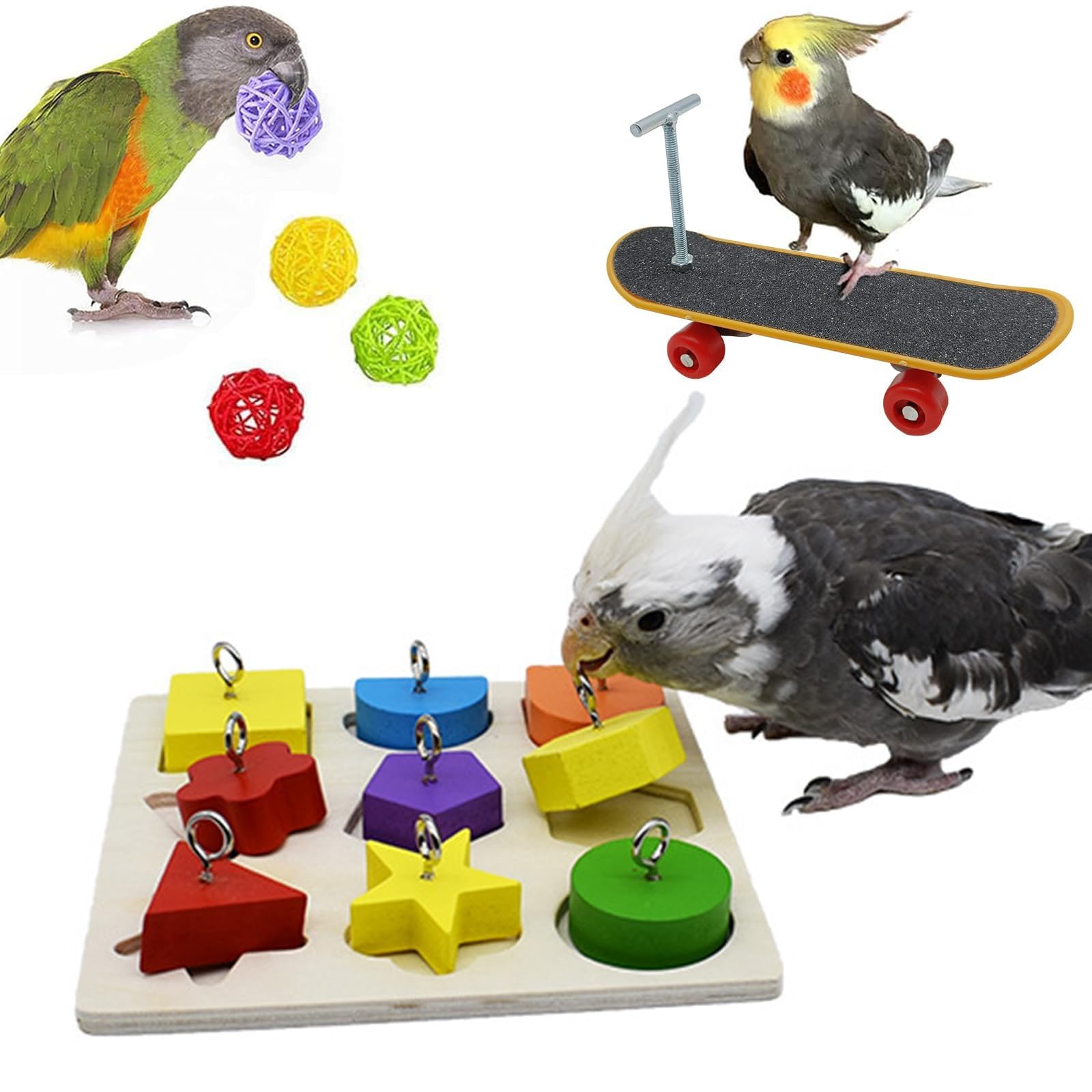 Amazon | セキセイインコ おもちゃ インコ おもちゃ インコ おも 3種類