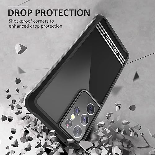 Miniatura 4 de ExoGuard Funda para Samsung Galaxy S21 Ultra, doble capa de protección de cuerpo completo, carcasa trasera transparente para Samsung S21 Ultra 5G,