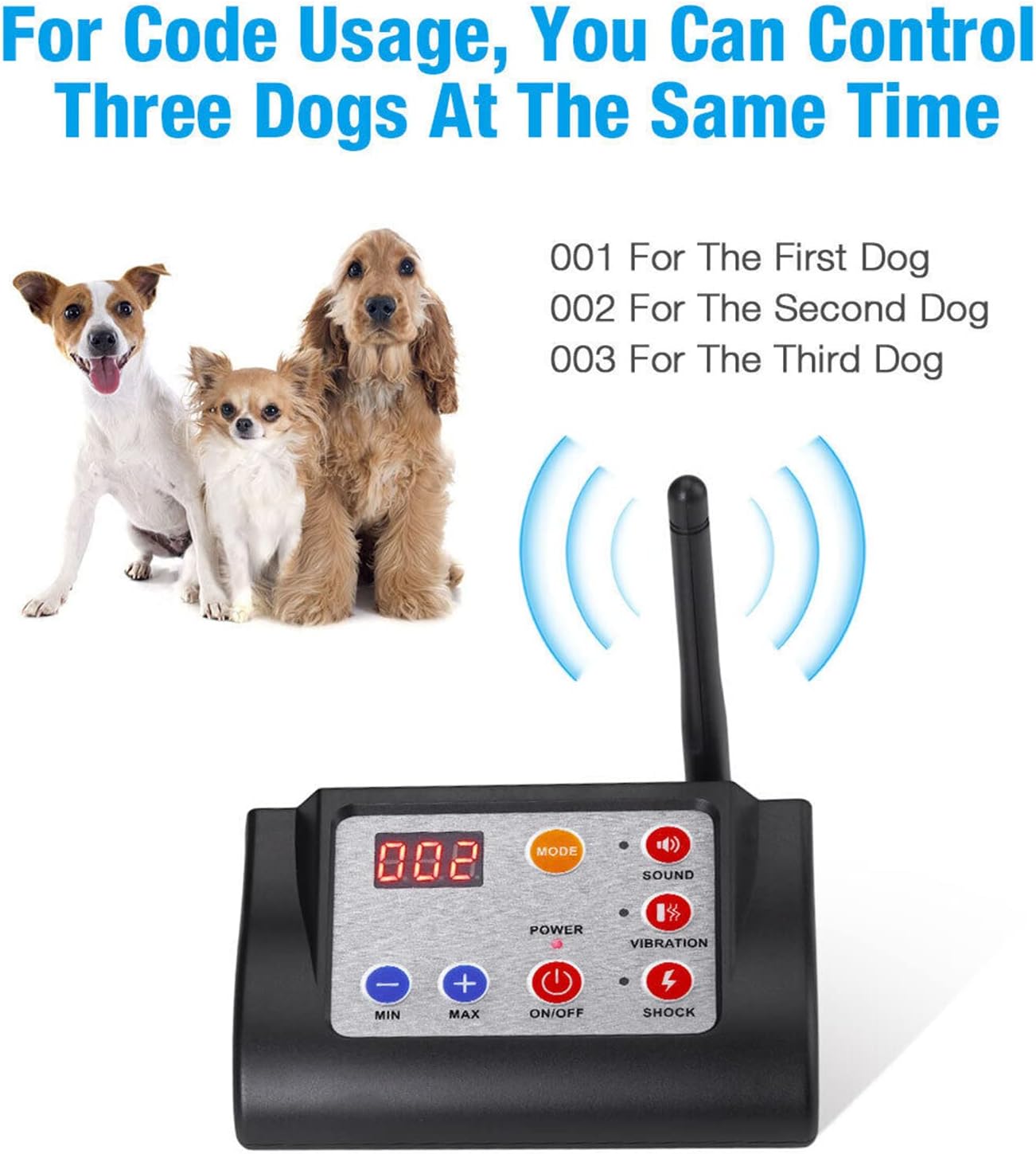 Wireless Dog Fence, Electric Pet Containment System Dog Boundary Container, Safe Effective Vibrate/Shock Dog Fence, Rechargeable Waterproof Training Collar Receiver, Harmless for All Dogs,for1dog
