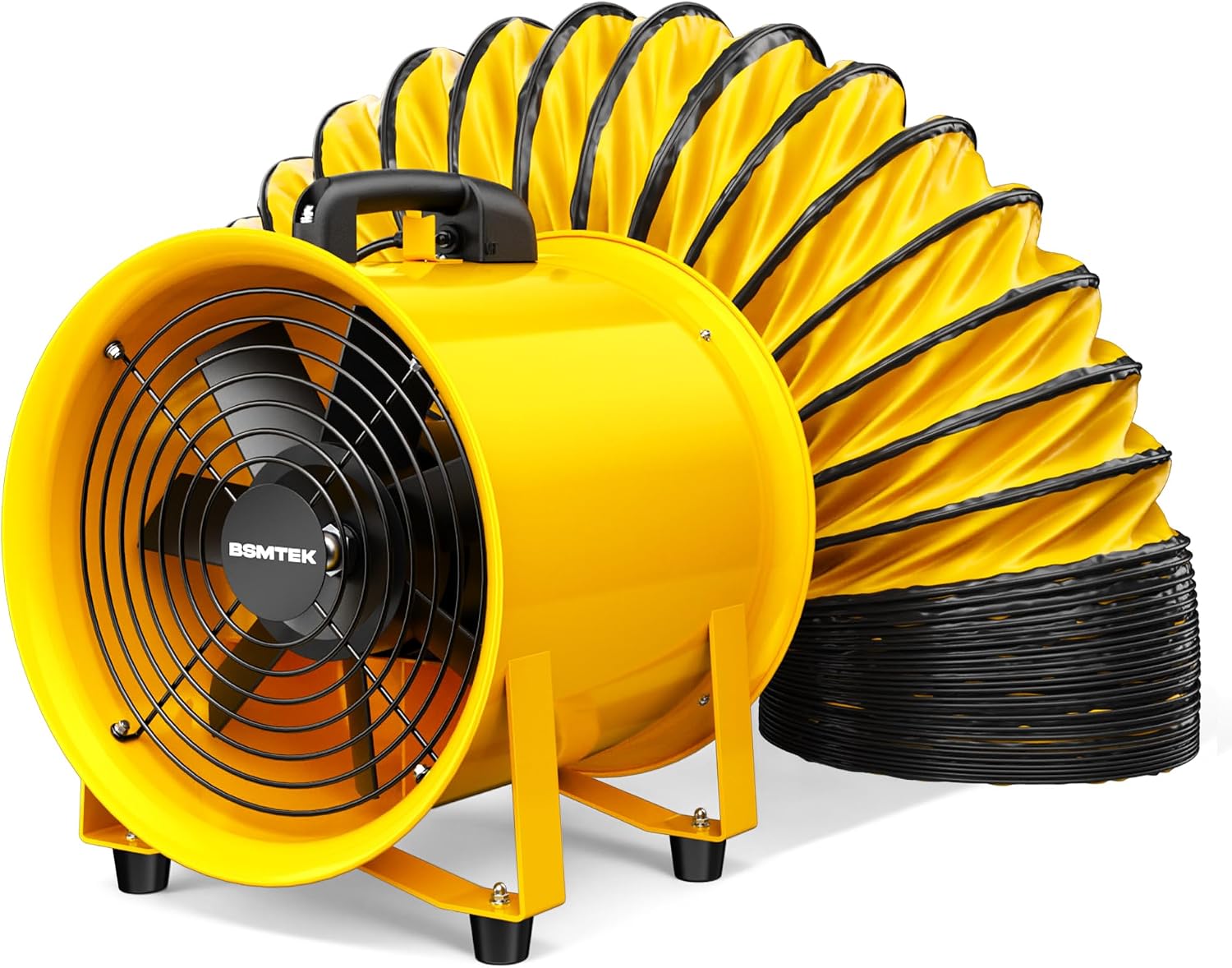 12" High Velocity Blower Fan, 3500CFM 550W Industrial Air Mover Portable Exhaust Fan with 33FT Duct Hose, Heavy-Duty Ventilator for Crawl Space Basement Workshop Warehouse Confined Space