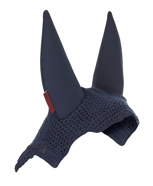 Foto 4 de 5 de LeMieux Acoustic Pro Fly Hood - Absorbe ruidos fuertes y agudos - Legal británico - Azul marino - Mediano