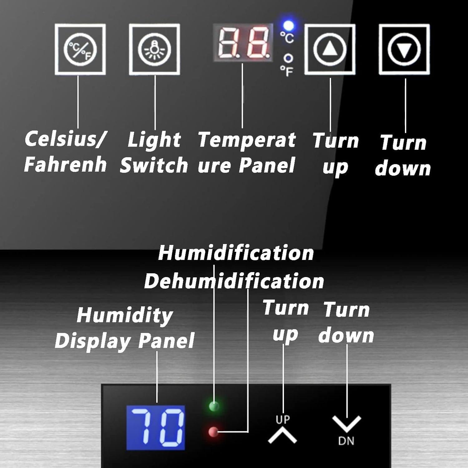 Elektronische Zigarrenkiste, Elektronischer Humidor-Zigarrenschrank, Elektrischer Humidor Für 200–300 Zigarren, Zigarren-Humidor-Kühler, Temperatur 11–18 °c Non-adjustableHumidity-A