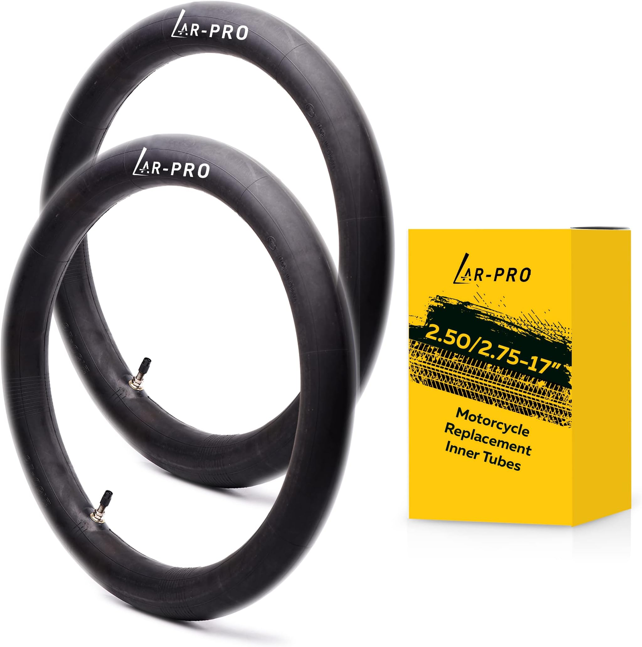 AR-PRO (Set of 2) Heavy Duty Inner Tubes Replacement for Motorcycle, Dirt Bike and Most Powersports Tires' Inner Tube