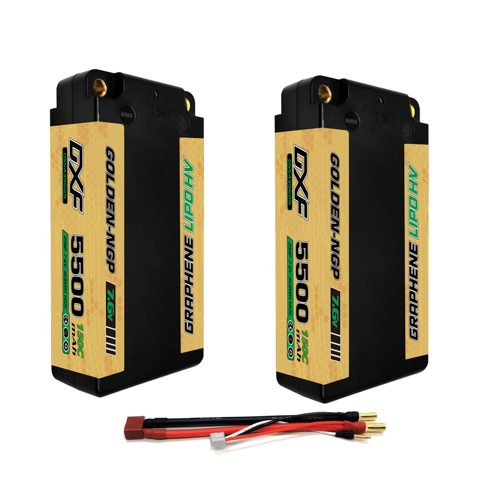 Amazon.co.jp: DXF リポバッテリー 2S 7.6V 5500mAh 150C ショートリポ