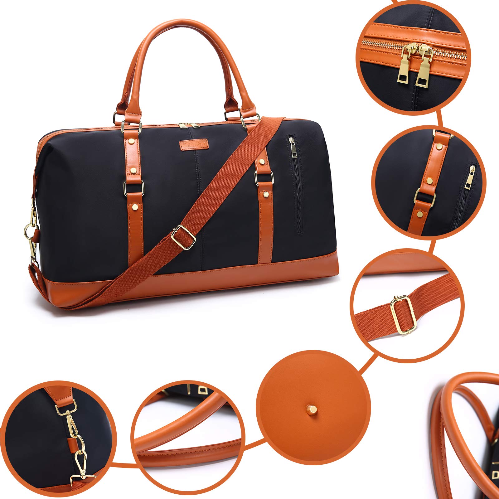 Damen Reisetasche, Schwarz - Schwarz - Größe: Large