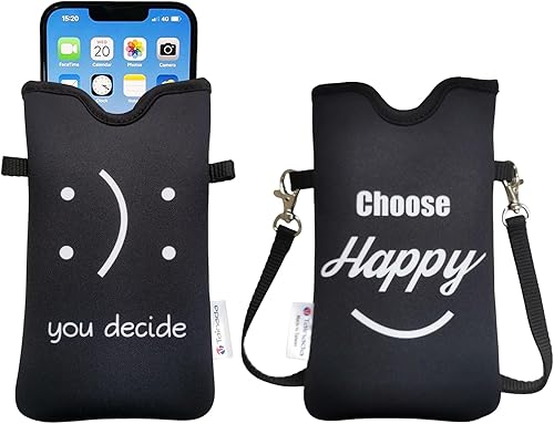 Miniatura 16 de Tainada Funda Bolsa Estuche de Neopreno para Teléfono para Hombres y Mujeres con Correa Cruzada/Cordón para el Cuello para iPhone 17/16/15 Pro Max