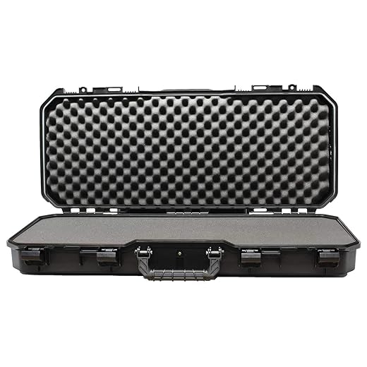 Plano All Weather Tactical Gun Case, Black with Pluck-to-Fit Foam, Watertight & Dust-Proof Shield Protection, Airline Approved