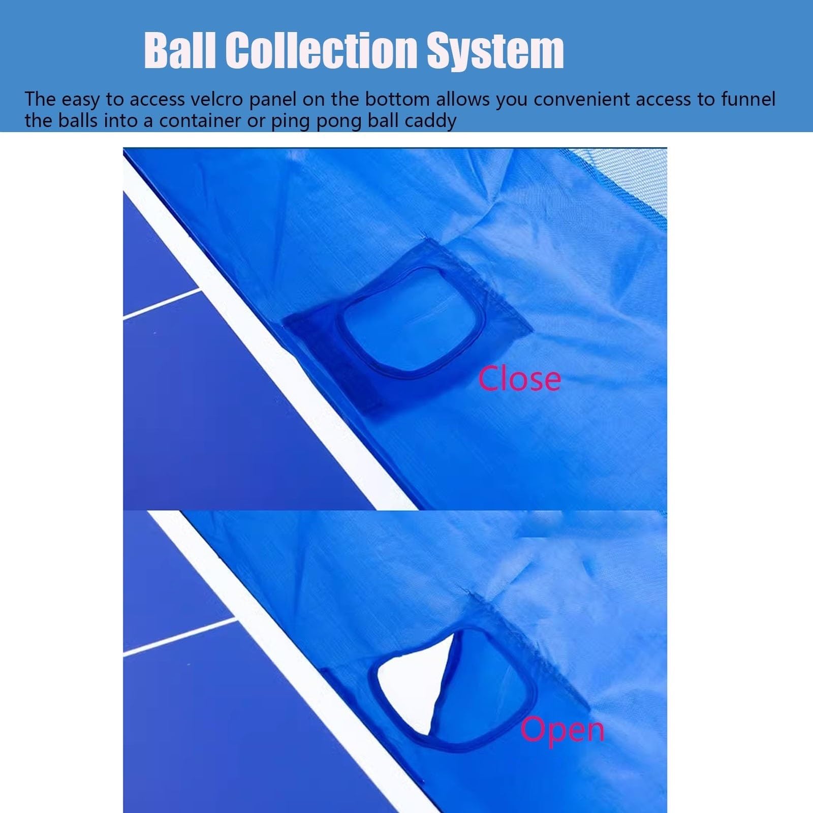 Red para atrapar Pelotas de Tenis de Mesa,Entrenamiento portátil de Tenis de Mesa Se Fija a la Mesa de Ping Pong para Recoger Las Pelotas Durante el saque del Robot de Tenis de Mesa