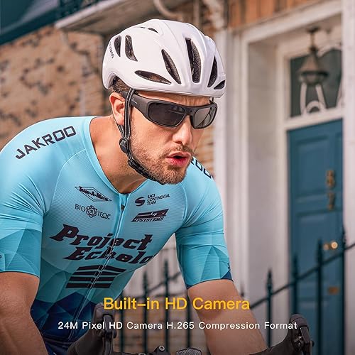 Miniatura 2 de OhO - Lentes de cámara, súper delgados 1080P, lentes inteligentes con lentes de sol UV400 para deportes al aire libre