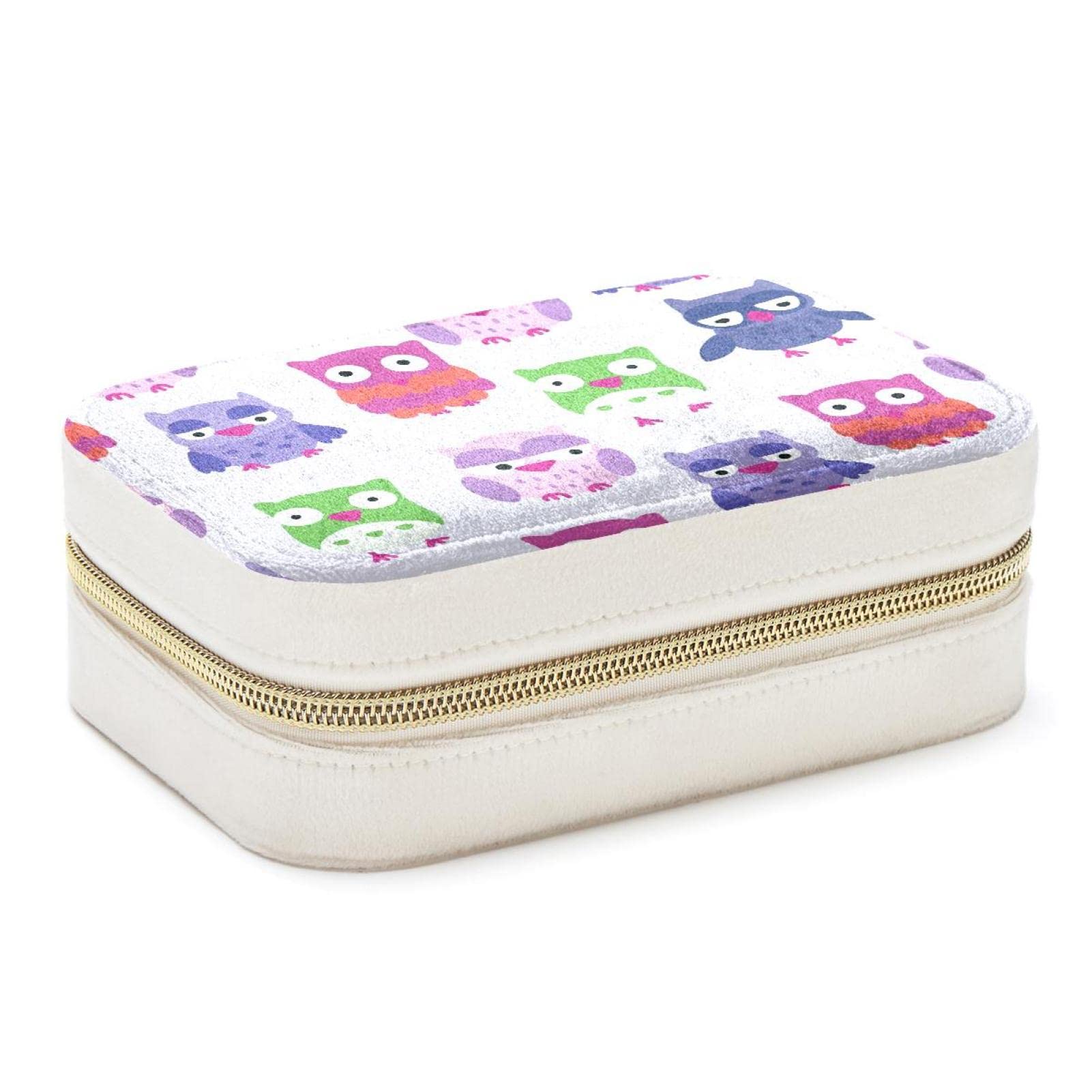 Boîte à bijoux de voyage hibou idéale pour organiser vos vacances