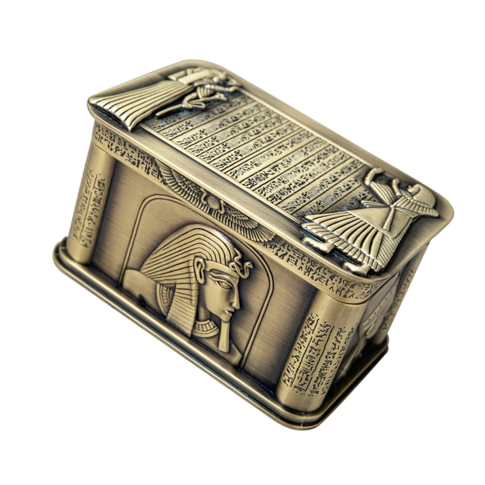 Geavonyg Exquisite Kirsite Jewelry with Egyptian Mythology Sphinx Design for Collectors Handcrafted Jewelry Container