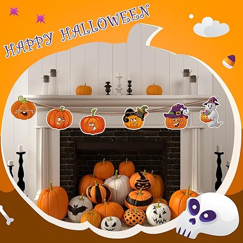 Miniatura 5 de Meanplan Kits de manualidades de Halloween para niños, 48 piezas de manualidades para hacer tus propias calcomanías y decoraciones para el hogar y
