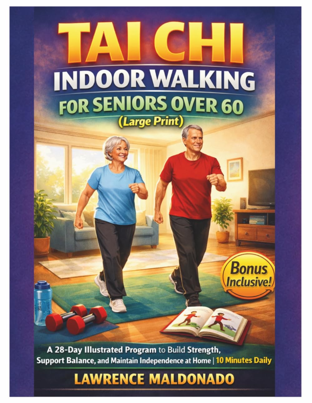 Tai Chi Indoor Walking for Seniors over 60 (Large Print): A 28-day Illustrated Program to Build Strength, Support Balance, and Maintain Independence at Home | 10 Minutes Daily