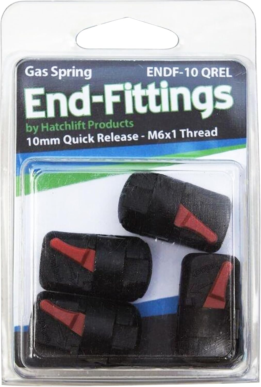 Hatchlift Products Ball Stud with Nylon Nuts - Replacement End Fitting for Socket Gas Springs - Easy Disconnect & Reconnect - Extends Spring Life - Off-Season Storage, 10mm Quick Release - 4 pcs
