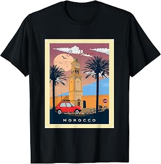 Casablanca Morocco Retro Vintage Casablanca Taxi T-Shirt