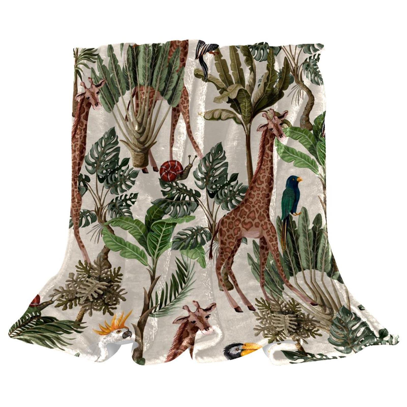 Couverture de lit douillette motif girafe pour réchauffer les soirées de vos enfants