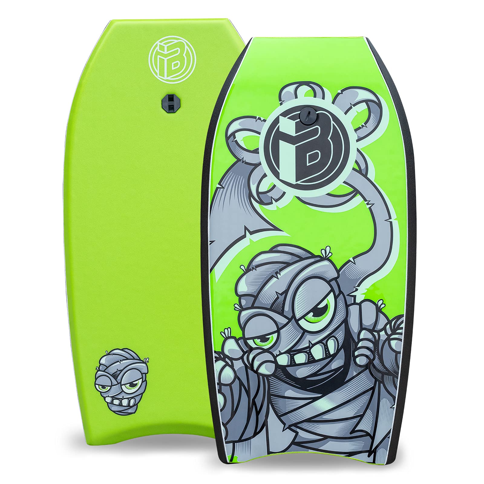 iBOARD Body Board, tabla de bodyboard ligera de 33 pulgadas con cubierta de EPS, correa de primera calidad y correa de muñeca para niños