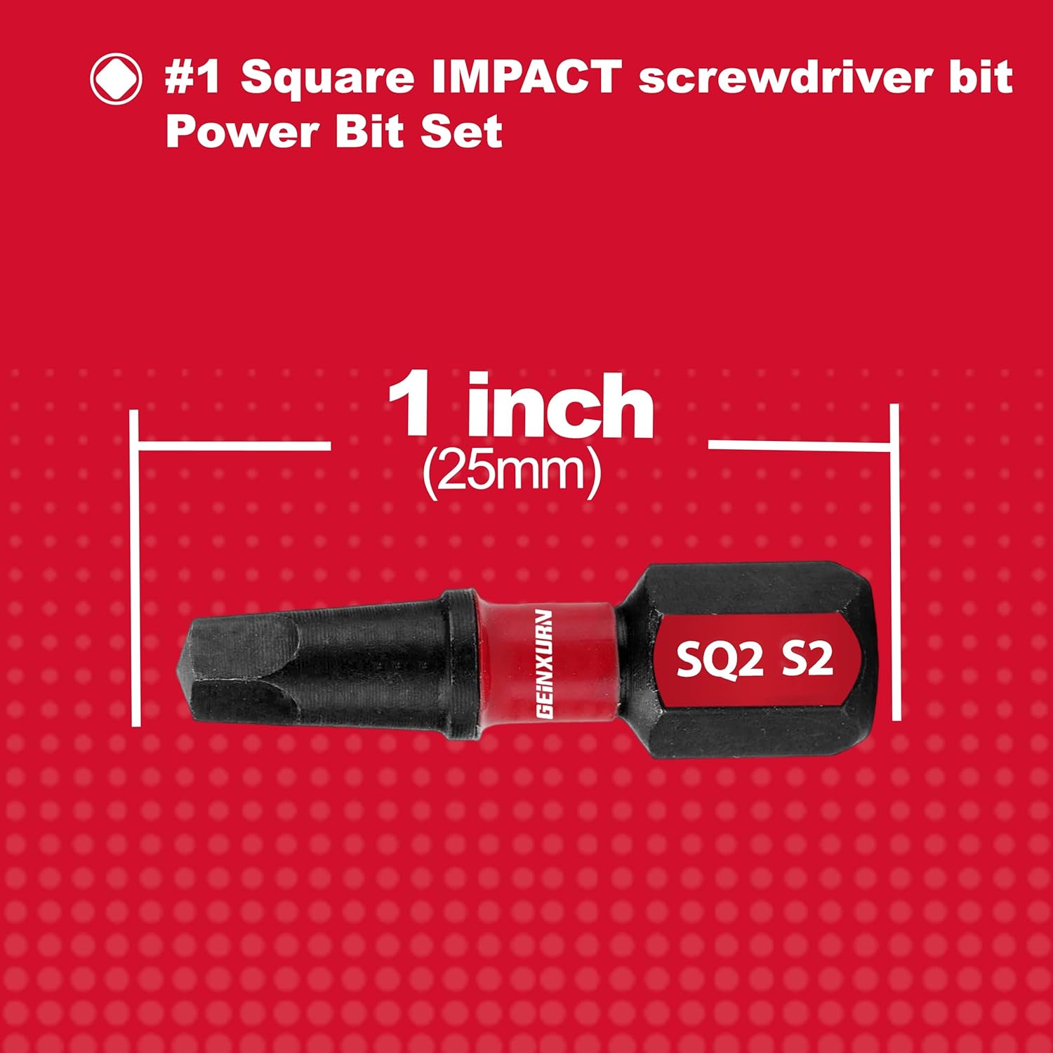 Impact Tough #2 Square 2 in. Insert Driver Bits,30Pack Magnetic SQ2 Screwdriver Bits Set 1”Long Power Bits,Bulk