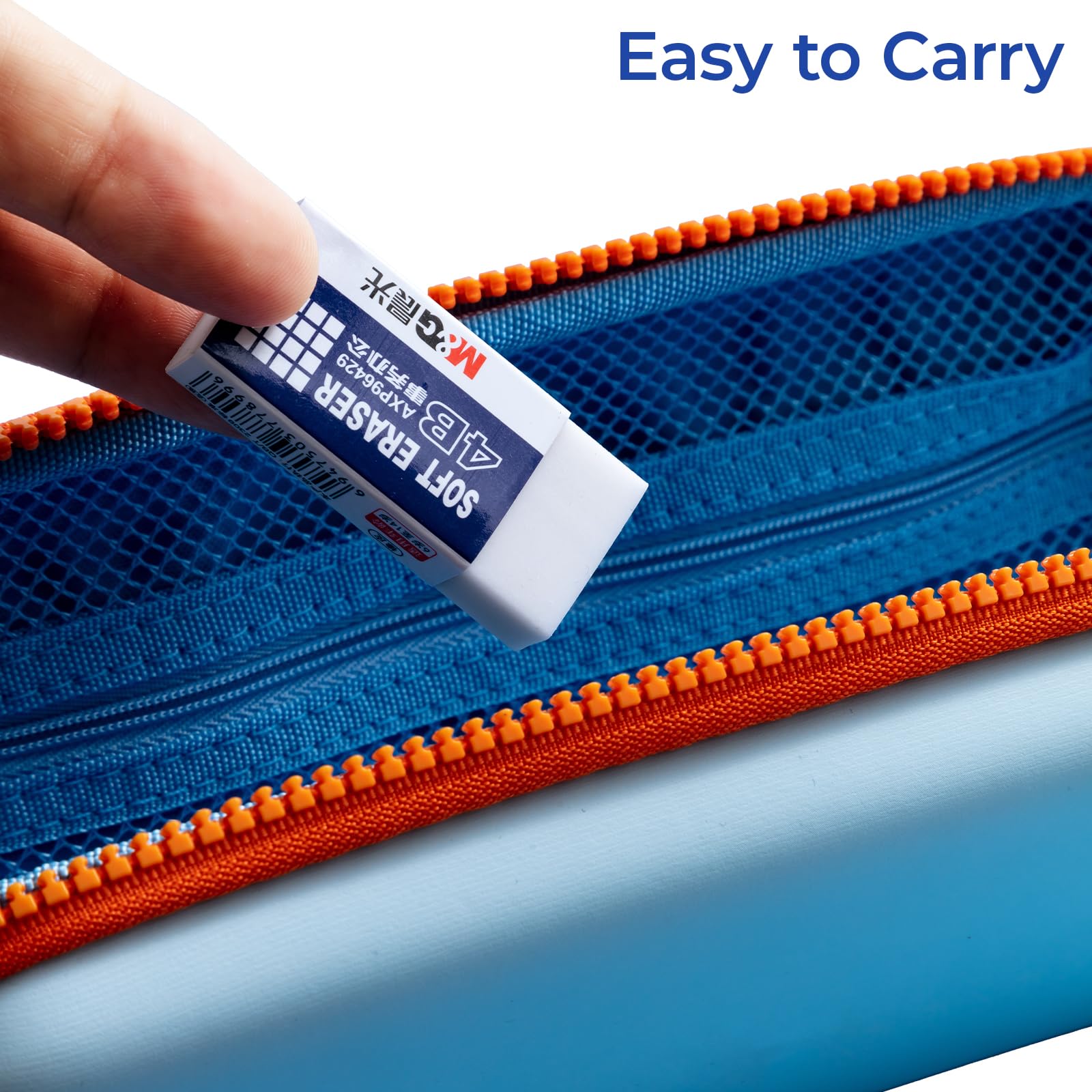 M&G 30 Pack Large Erasers Pencil Erasers, 4B White Rubber Eraser Rectangular Bulk for Kids School Students Office, Art Erasers for Drawing