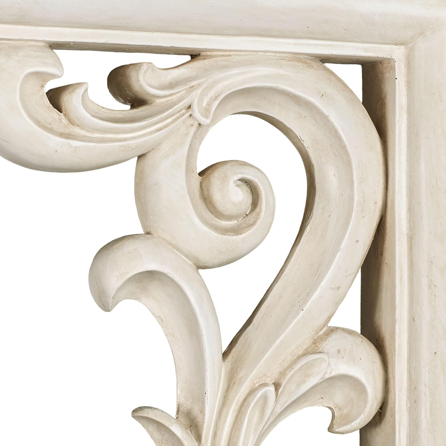 Touch of Class Scrolling Astrella Traditional Antique White Corbel Bracket Pair