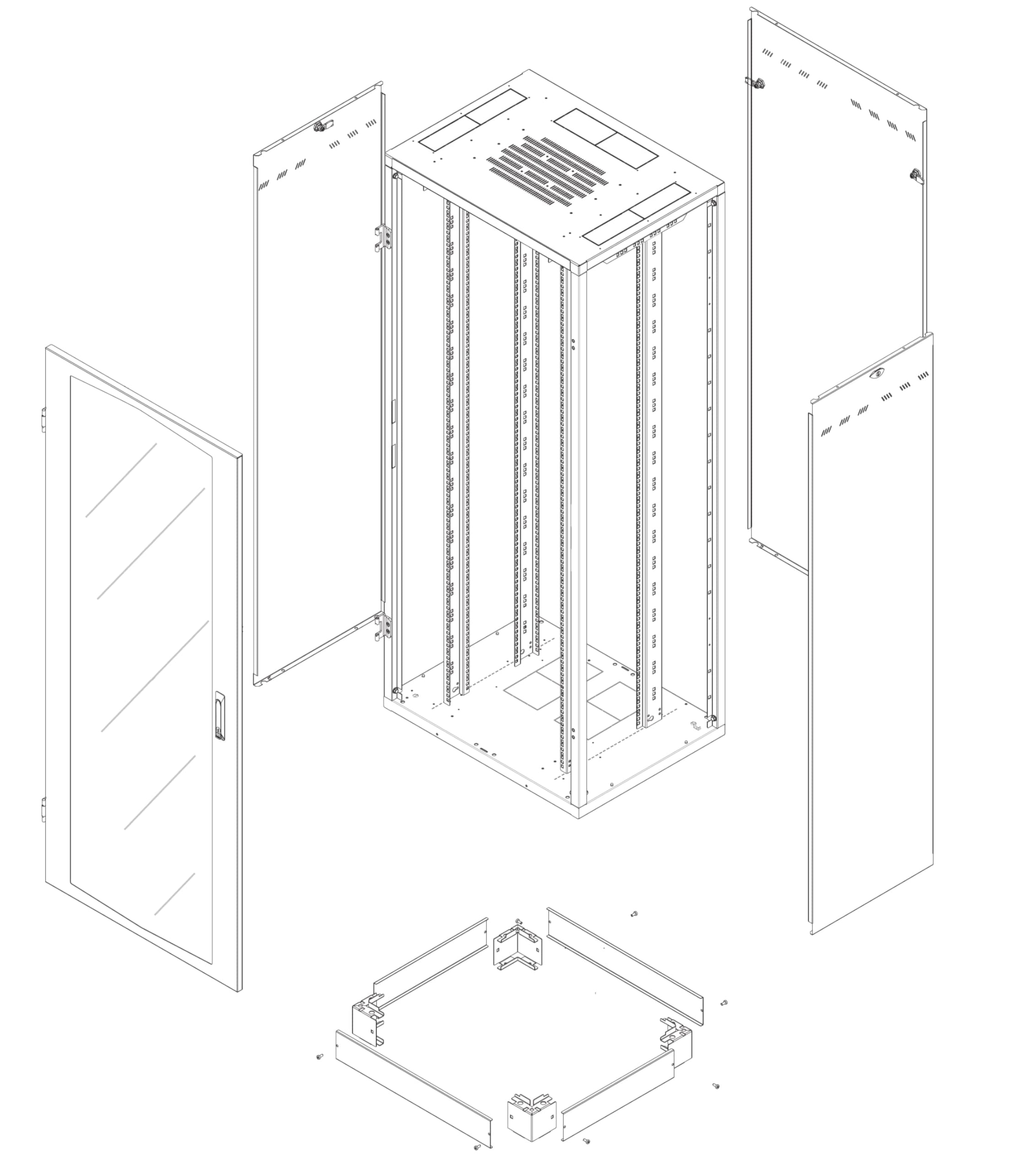 Intellinet 161132 Armadio Rack NextGen 19" 800x600 42U Nero Nero