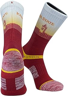 Strideline 2.0 Iowa State Clock Tower Cardinals Red Gold Crew Socks