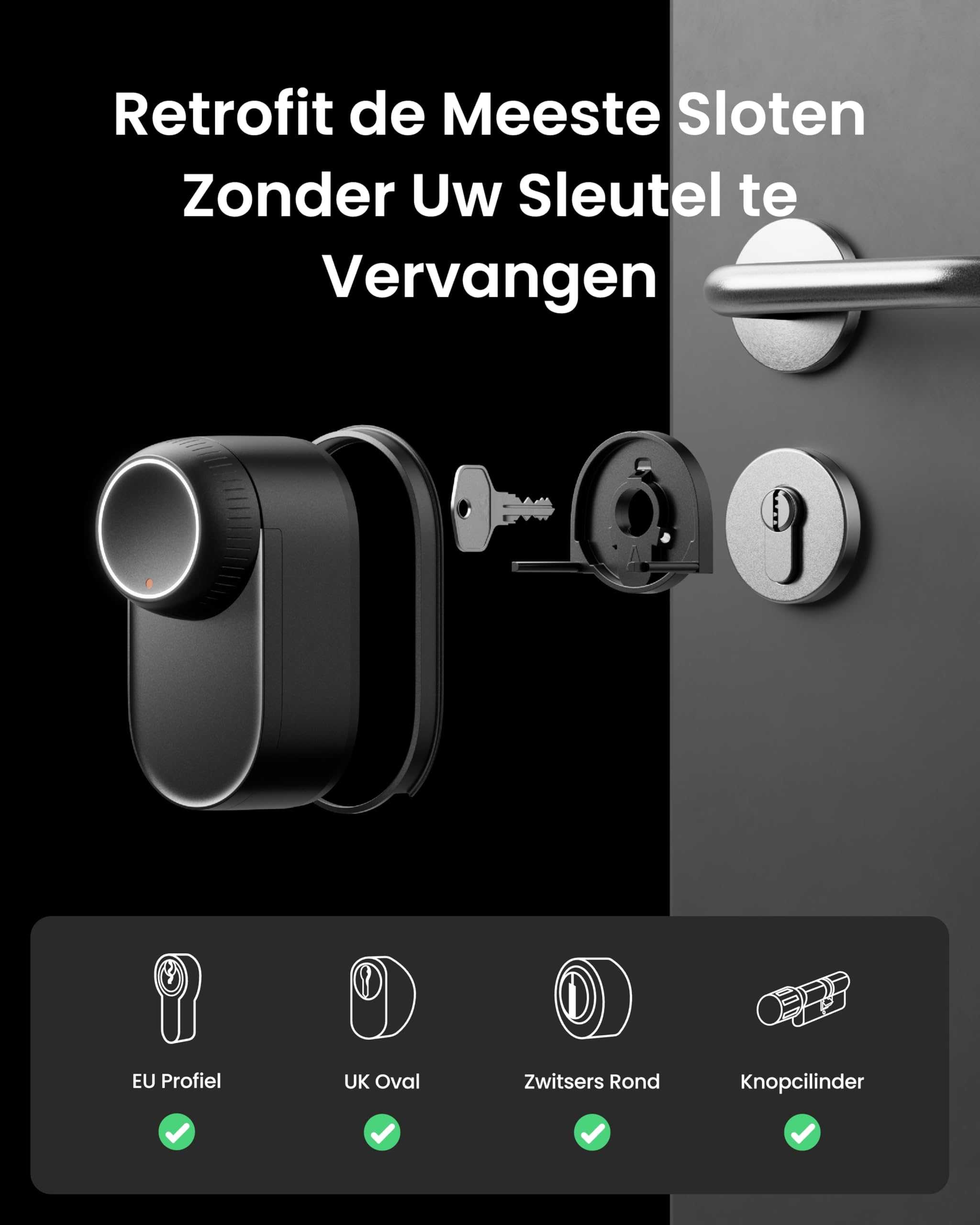 SwitchBot WLAN Smart Lock Ultra mit Video Türklingel mit Fingerabdruck-Entsperrung, Elektronisches Türschloss, Türöffner per Fingerprint, Passcode, Smartphone, Alexa, Google, unterstützt Matter