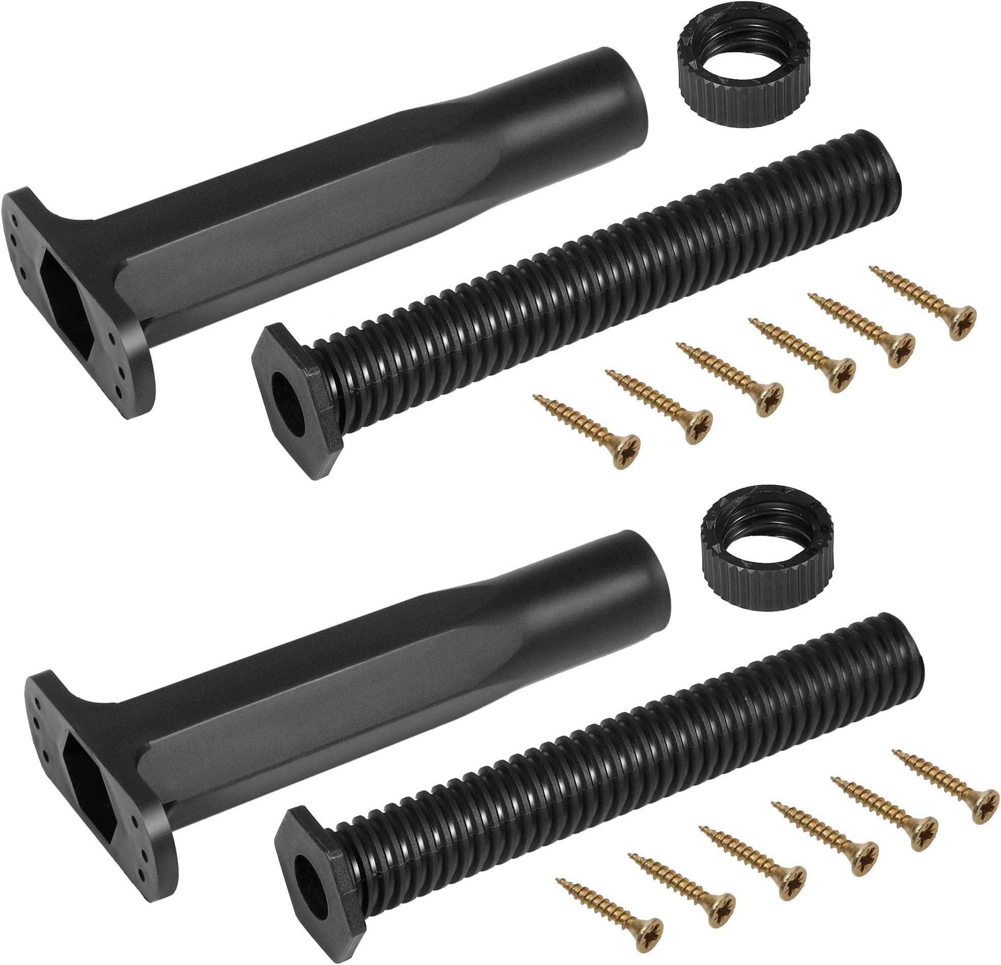 2 Pcs Adjustable Height Center Support Leg for Bed Frame, Bed Center Slat Support Leg (Black, adjustable)