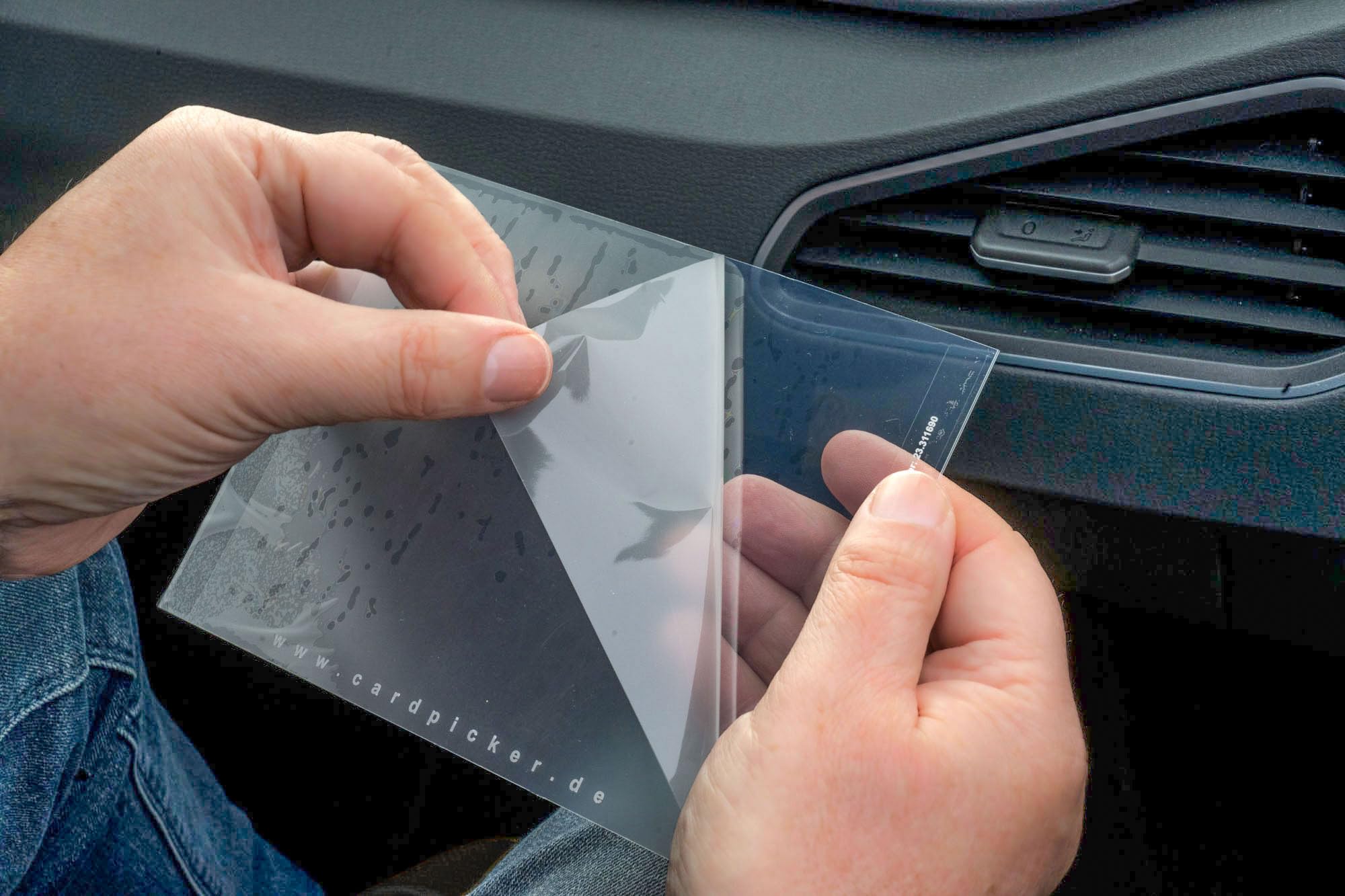 Cubierta protectora, imán de cristal, para tarjeta de estacionamiento - Licencia de Parklizenzen & Co. - autoadhesivo ADAC probado