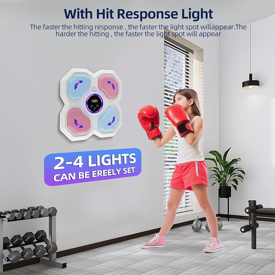 Smart Musical Boxing Machine, Wall Mounted Boxing Machine With Lighted