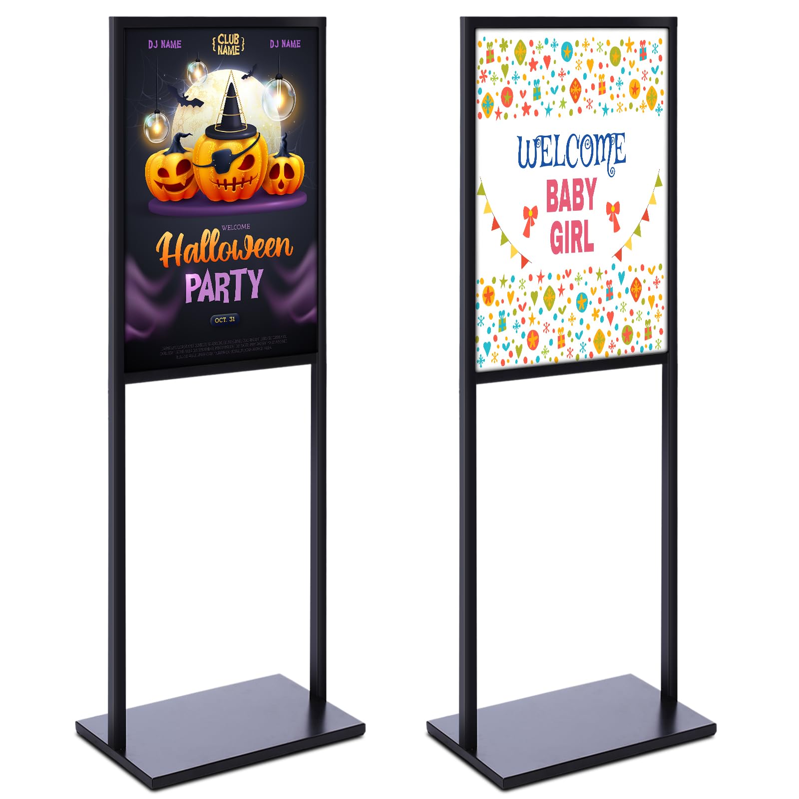 Support de panneau double face pour l'affichage de vos menus de restaurant en terrasse