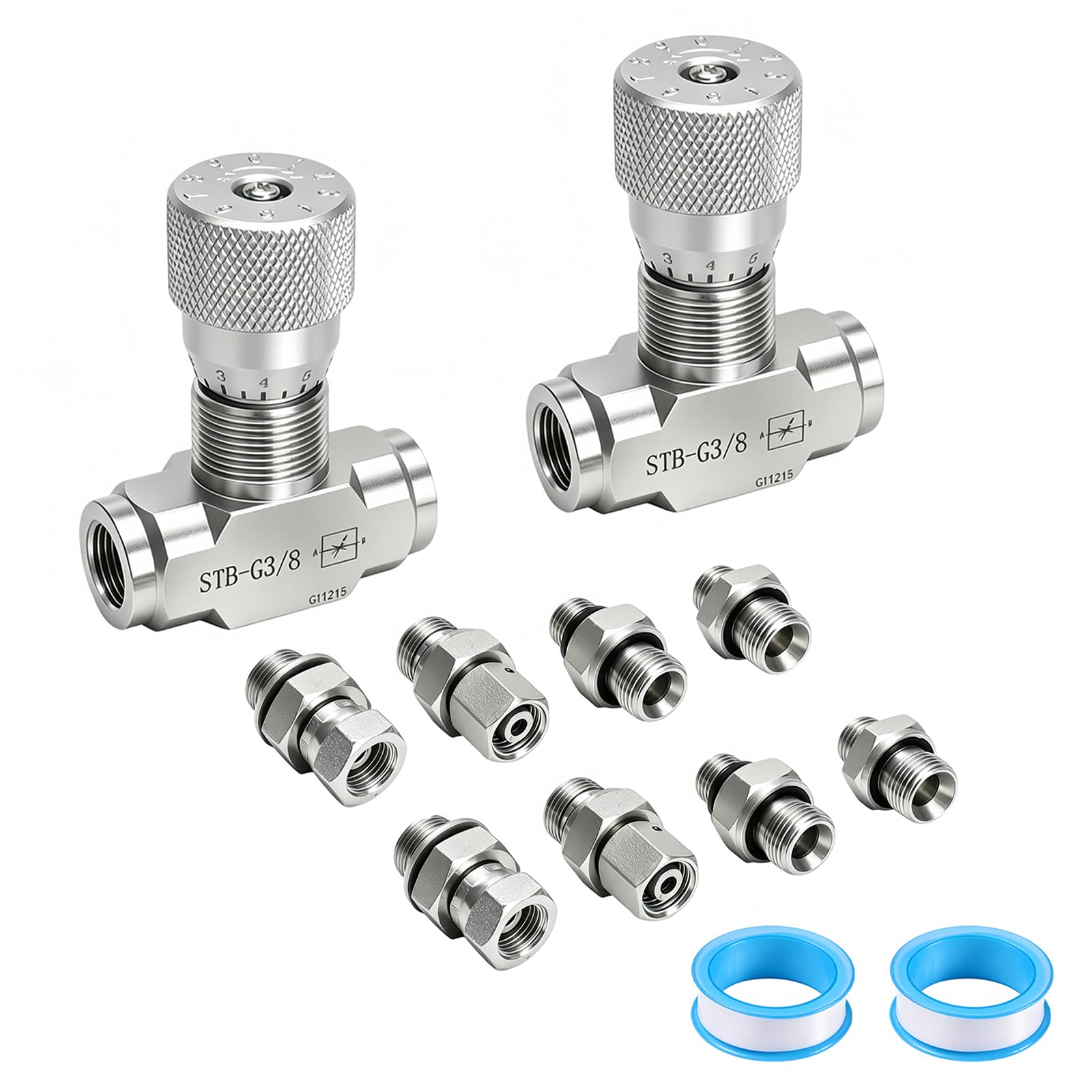 STB-G3/8 3/8" L08 Hydraulic Flow Control Valve For 1-2 Ton Mini Excavator