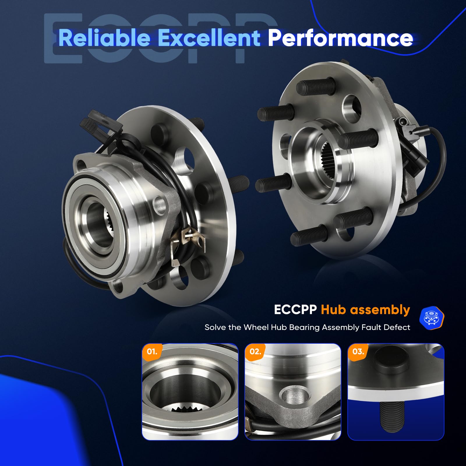 Amazon.com: ECCPP Wheel Hub and Bearing Assembly Front 515024 fit