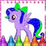 Glitter Coloring Book Pony