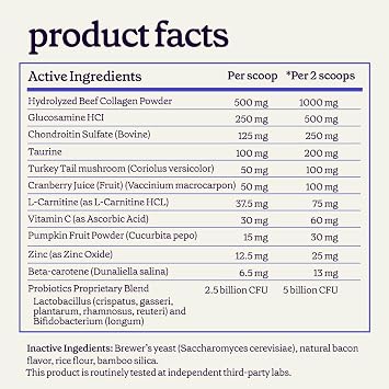 Premium 12-in-1 Multivitamin Powder for Dogs Food Topper Daily Scoop Multivitamin Dog Supplement for Joints, Digestion, Skin, Heart & Immunity Probiotics, Collagen, Glucosamine, Mushrooms7.3oz