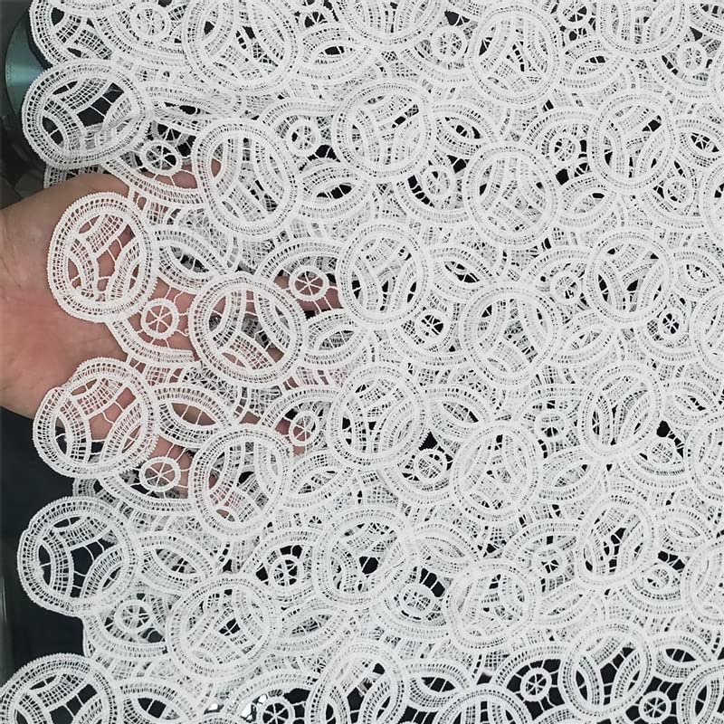 5 jardów biała koronka z gipiury, miękka, przyjazna dla skóry, sznurek do haftowania, tkanina na imprezę, szerokość 120 cm